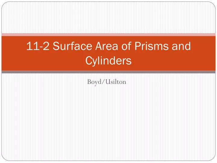 11 2 surface area of prisms and cylinders