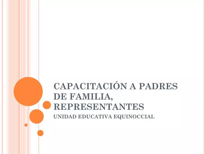 capacitaci n a padres de familia representantes