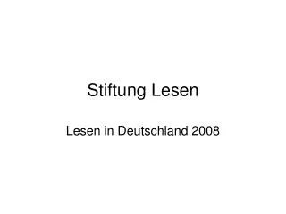 stiftung lesen