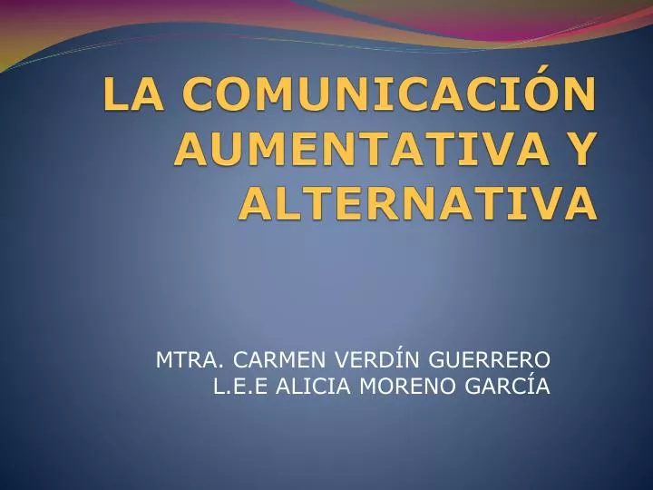 la comunicaci n aumentativa y alternativa