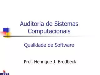 auditoria de sistemas computacionais qualidade de software