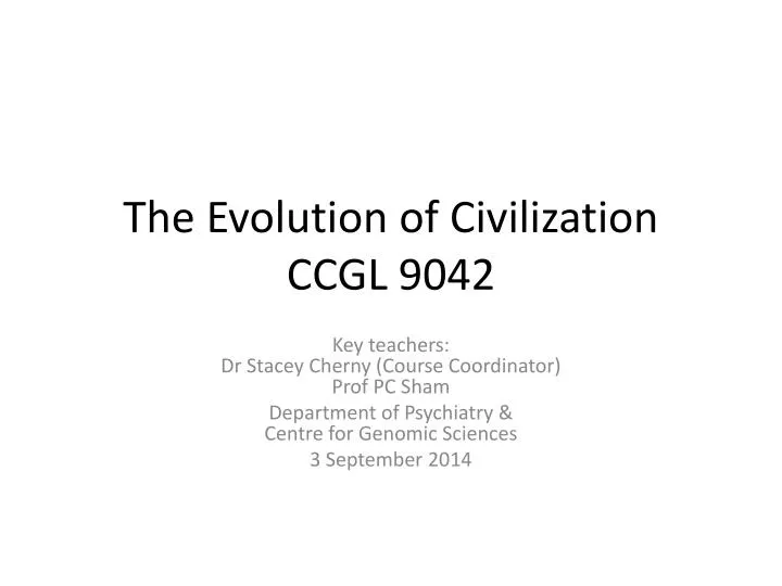 the evolution of civilization ccgl 9042