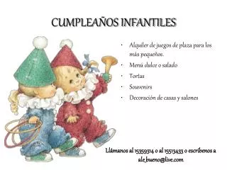 cumplea os infantiles