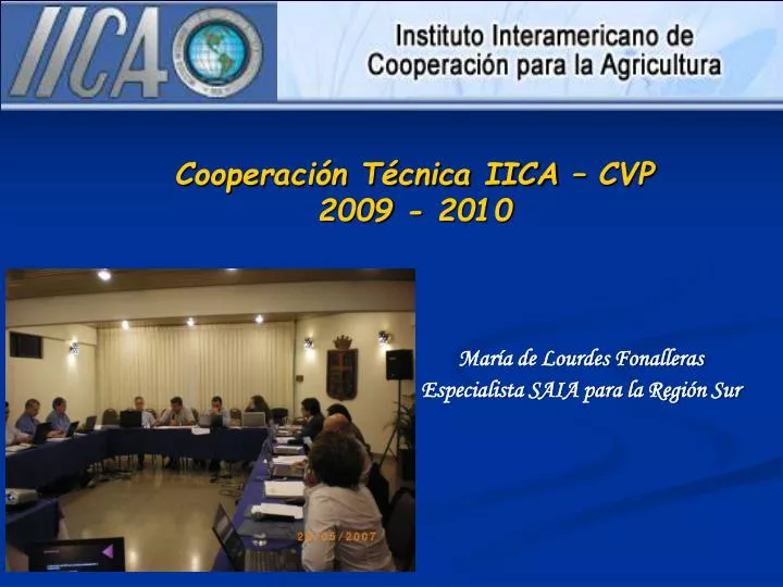 cooperaci n t cnica iica cvp 2009 2010