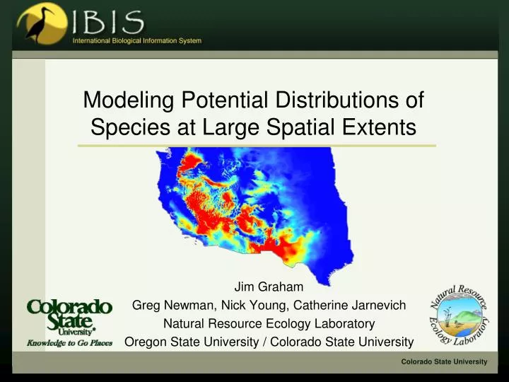 modeling potential distributions of species at large spatial extents