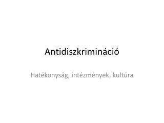 antidiszkrimin ci