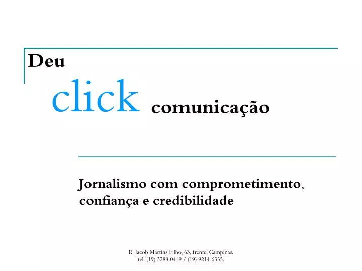 deu click comunica o