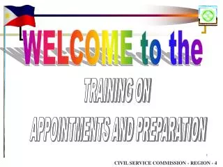 TRAINING ON APPOINTMENTS AND PREPARATION