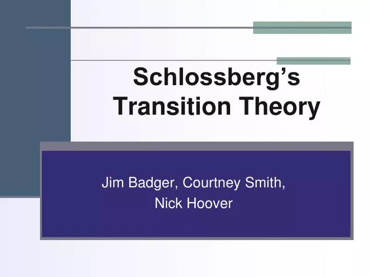 schlossberg s transition theory