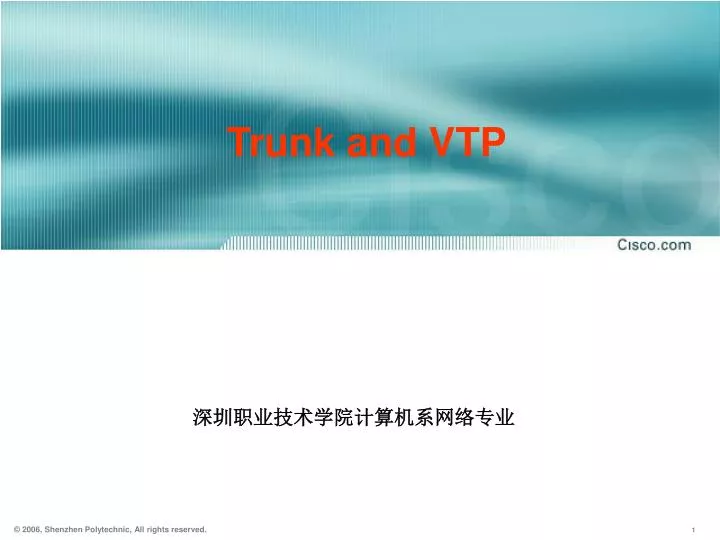trunk and vtp