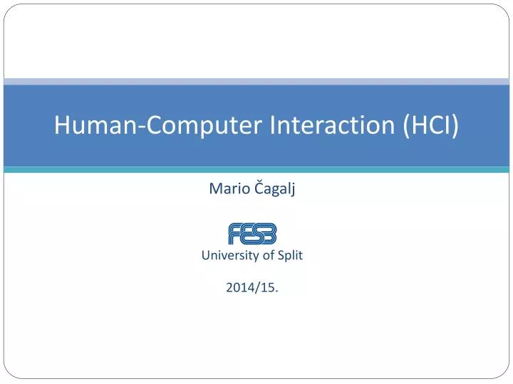 human computer interaction hci