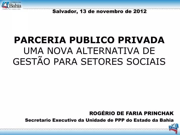 parceria publico privada uma nova alternativa de gest o para setores sociais