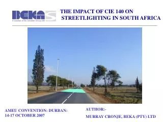 THE IMPACT OF CIE 140 ON STREETLIGHTING IN SOUTH AFRICA