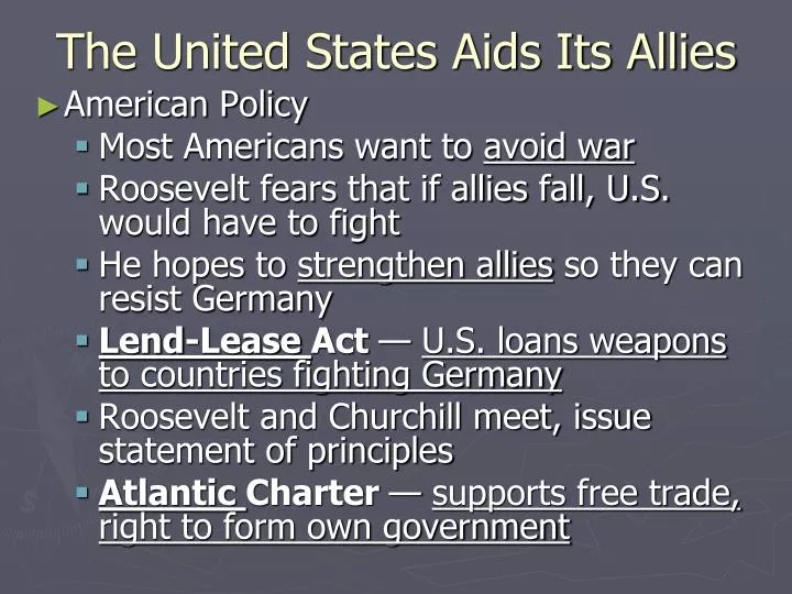 the united states aids its allies