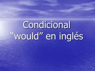 condicional would en ingl s