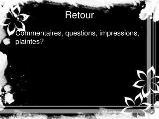 retour