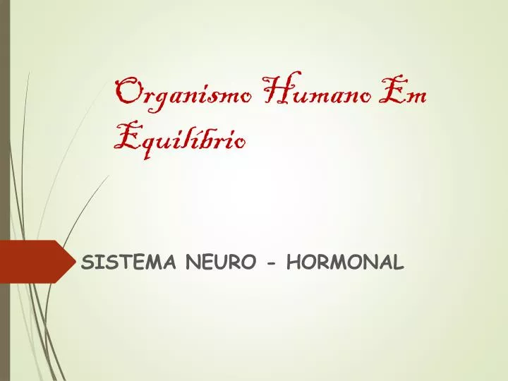 organismo humano em equil brio