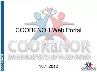 COORENOR Web Portal