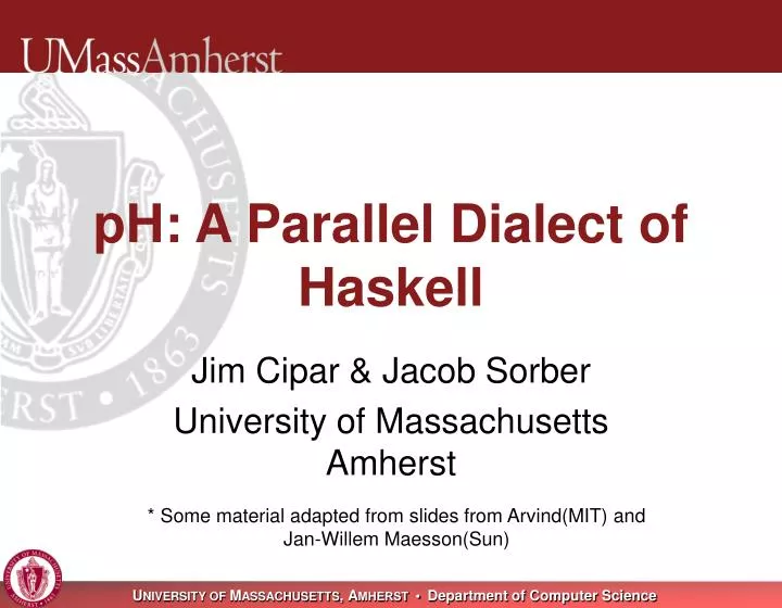 ph a parallel dialect of haskell
