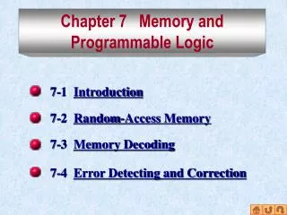 Chapter 7 Memory and Programmable Logic