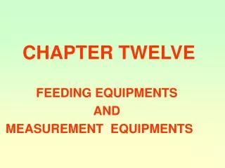chapter twelve