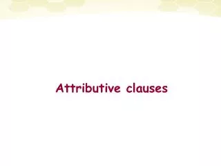 Attributive clauses