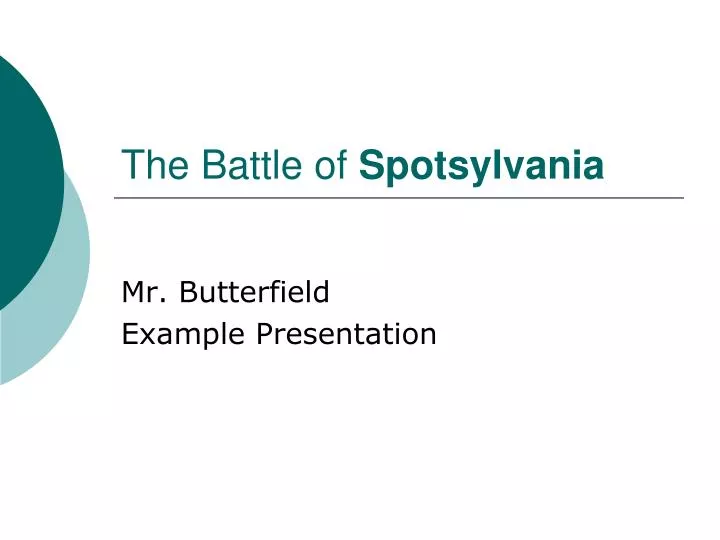 the battle of spotsylvania
