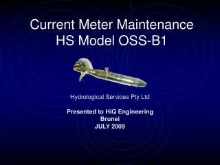 Current Meter Maintenance HS Model OSS-B1