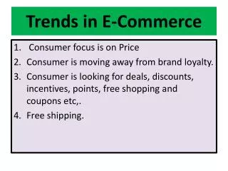 Trends in E-Commerce