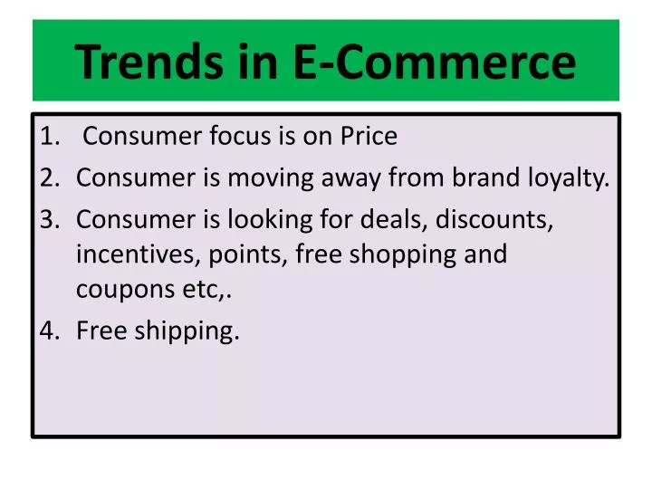 trends in e commerce