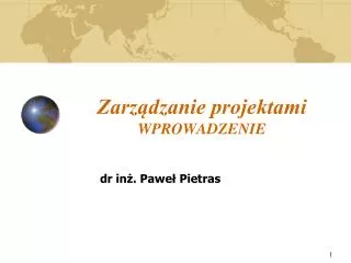 zarz dzanie projektami wprowadzenie
