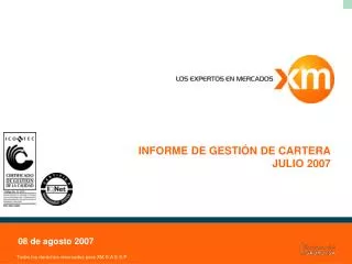 informe de gesti n de cartera julio 2007