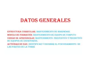 datos generales