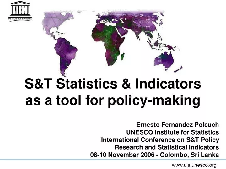 s t statistics indicators as a tool for policy making