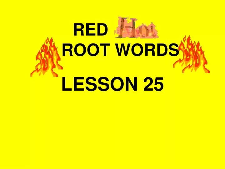 red root words