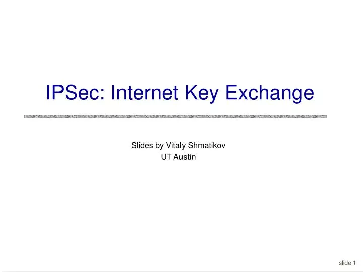 ipsec internet key exchange