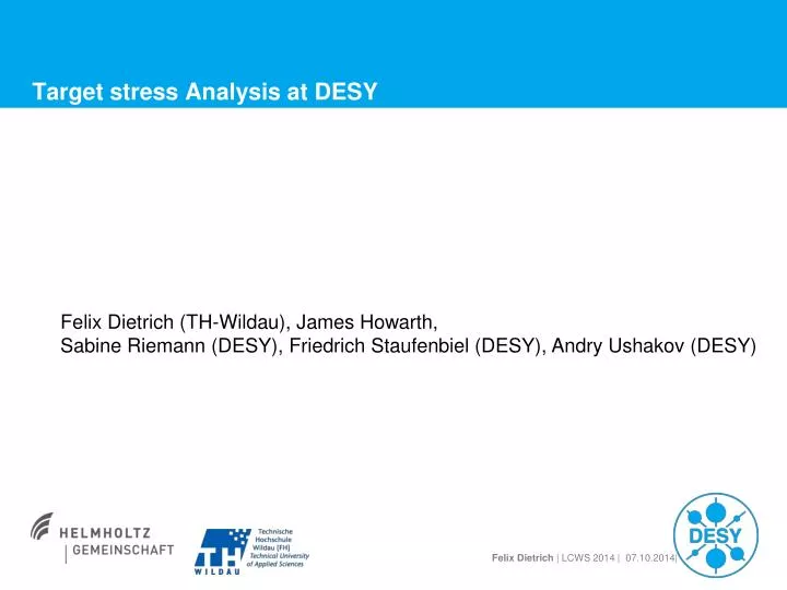 target stress analysis at desy