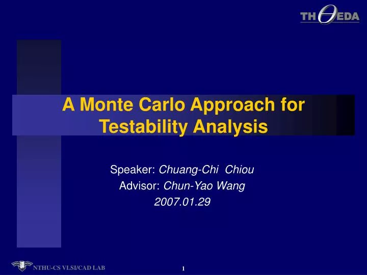 a monte carlo approach for testability analysis