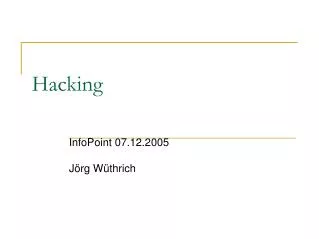 hacking