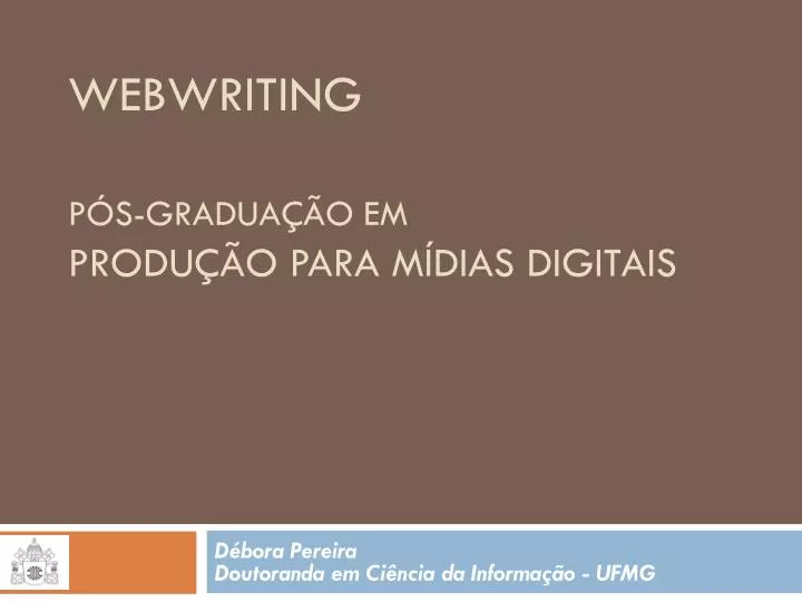 webwriting p s gradua o em produ o para m dias digitais