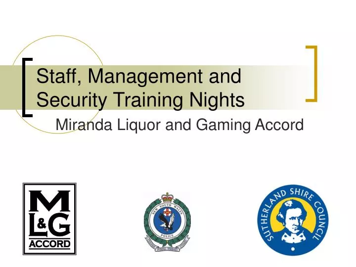 staff management and security training nights
