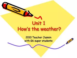 unit 1 how s the weather