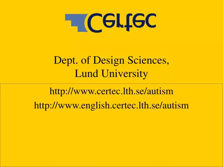 dept of design sciences lund university