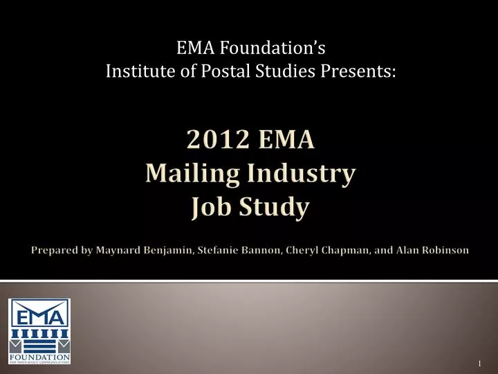 ema foundation s institute of postal studies presents