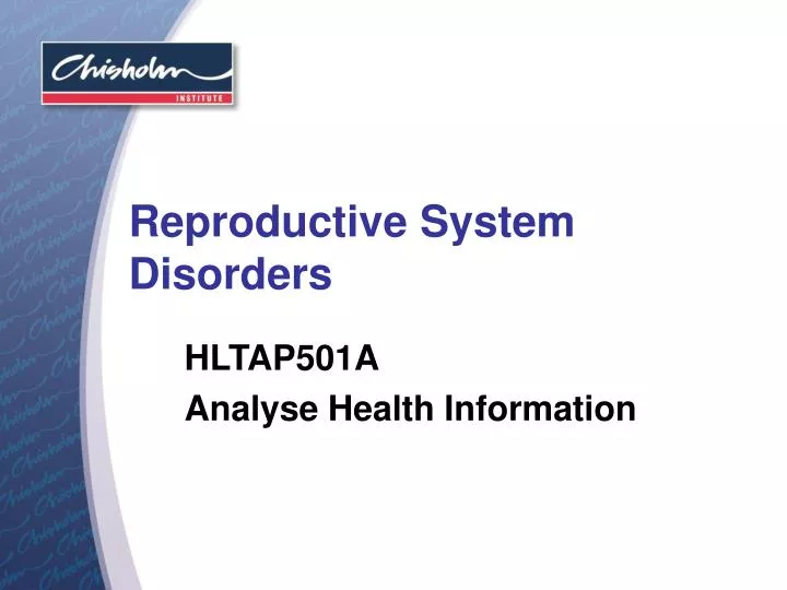 reproductive system disorders