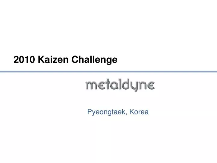 2010 kaizen challenge