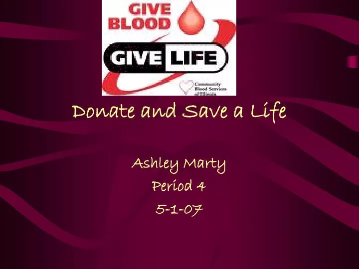 donate and save a life