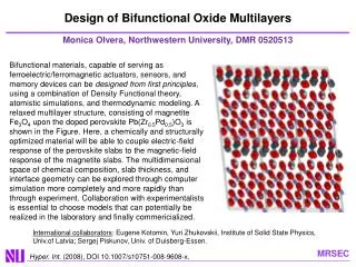 Monica Olvera, Northwestern University, DMR 0520513