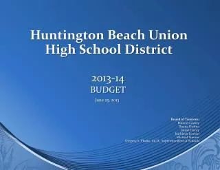 Huntington Beach Union High School District
