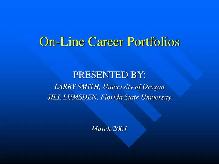 on line career portfolios